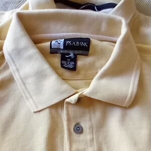 Mens pale yellow medium jos a. Bank polo shirt